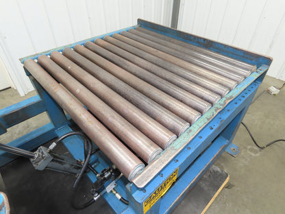 Hutco 36"x 60" Gravity Roller Conveyor Tipper Load Unloader 45° Tilt 2.5"Rollers