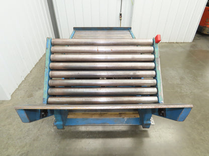 Hutco 36"x 60" Gravity Roller Conveyor Tipper Load Unloader 45° Tilt 2.5"Rollers