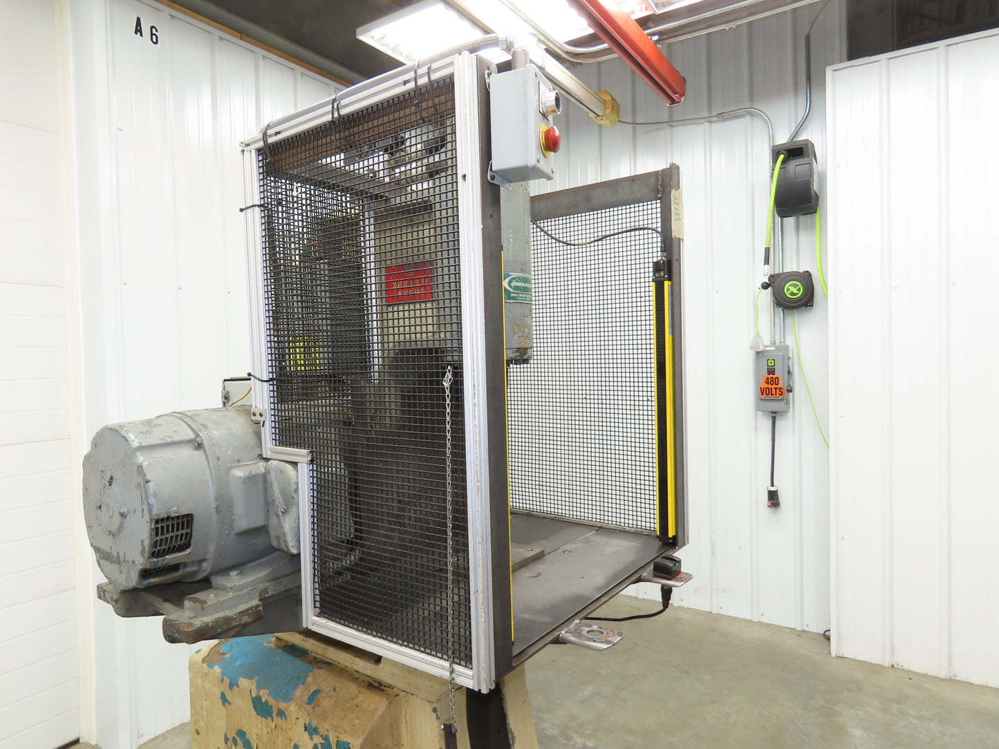 Greenerd Hydraulic Punch Press 6 Ton 14" Stroke 15Hp 230/460V Safety Curtain
