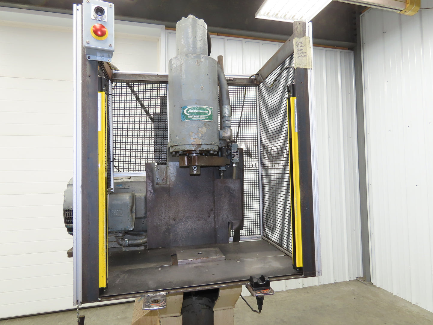 Greenerd Hydraulic Punch Press 6 Ton 14" Stroke 15Hp 230/460V Safety Curtain