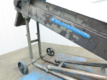 New London Engineering 500-6-6' Incline Parts Conveyor 6" Cleated Belt 3PH 82"L