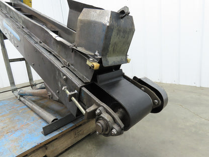 New London Engineering 500-6-6' Incline Parts Conveyor 6" Cleated Belt 3PH 82"L