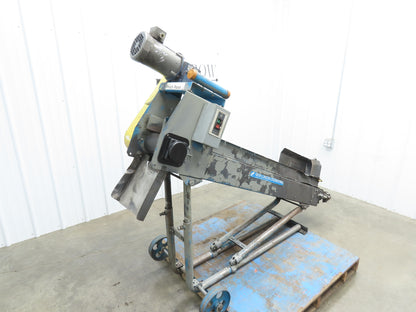 New London Engineering 500-6-6' Incline Parts Conveyor 6" Cleated Belt 3PH 82"L