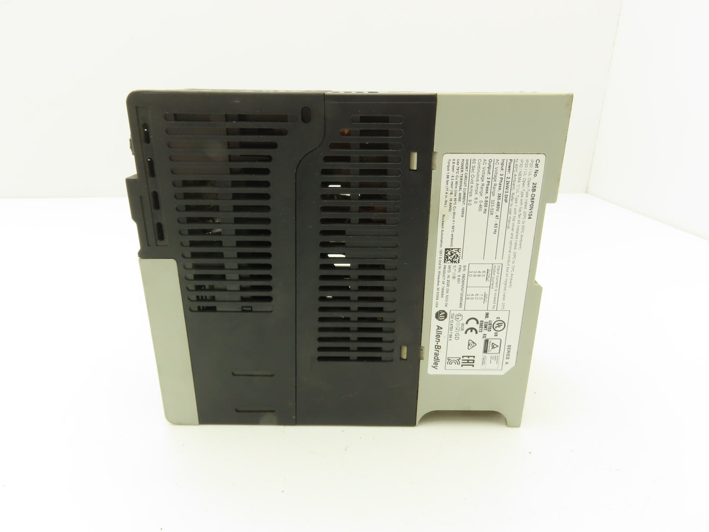 Allen Bradley 25B-D6P0N104 Powerflex 525 3Hp VFD AC Drive 480V 50/60Hz FRN 6.001