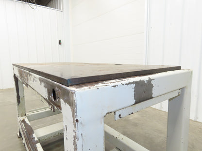 5/8" Steel Top Machine Base Welding Table Work Bench 51-3/4 x 22-1/2" Top 30" H