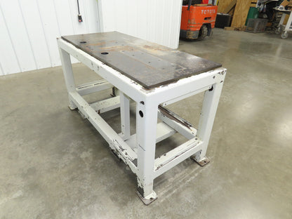 5/8" Steel Top Machine Base Welding Table Work Bench 51-3/4 x 22-1/2" Top 30" H