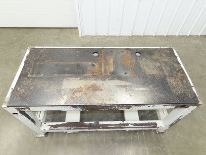 5/8" Steel Top Machine Base Welding Table Work Bench 51-3/4 x 22-1/2" Top 30" H
