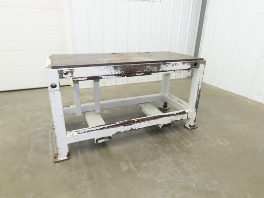 5/8" Steel Top Machine Base Welding Table Work Bench 51-3/4 x 22-1/2" Top 30" H
