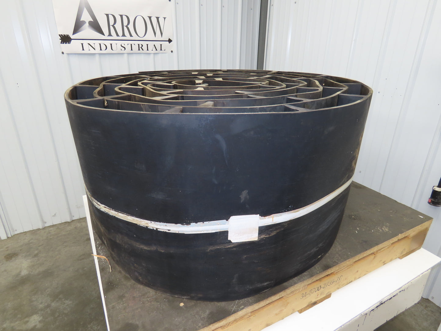 20"W x 43' Cleated Rubber Incline Conveyor Belt 3-Ply Black Heavy Duty Elevator