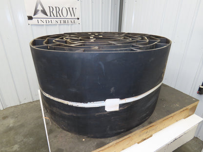 20"W x 43' Cleated Rubber Incline Conveyor Belt 3-Ply Black Heavy Duty Elevator