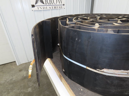 20"W x 43' Cleated Rubber Incline Conveyor Belt 3-Ply Black Heavy Duty Elevator