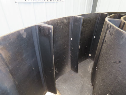 20"W x 43' Cleated Rubber Incline Conveyor Belt 3-Ply Black Heavy Duty Elevator