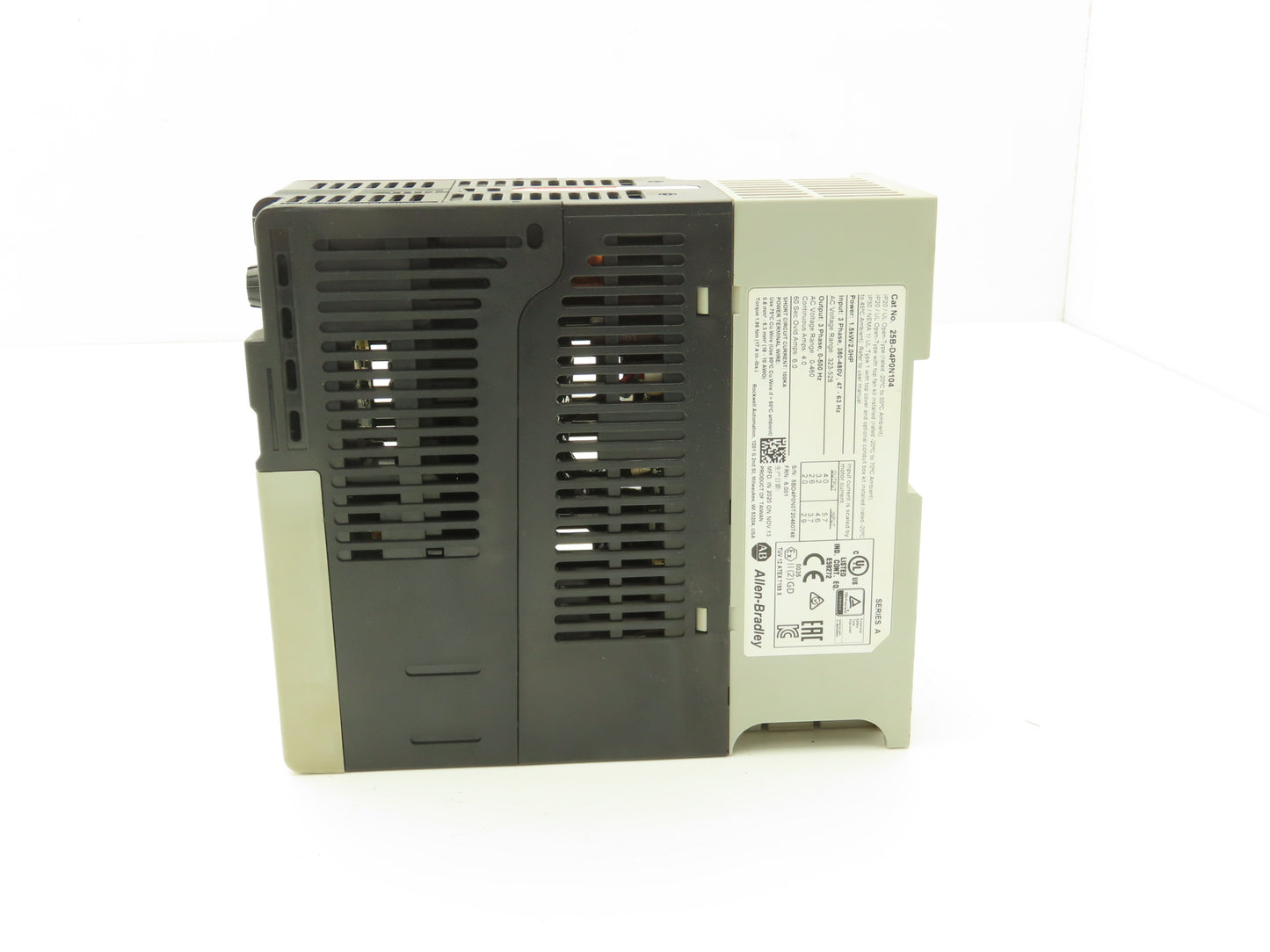 Allen Bradley 25B-D4P0N104 PowerFlex 525 AC Drive 1.5kW 2Hp 480V 3ph FRN 6.001