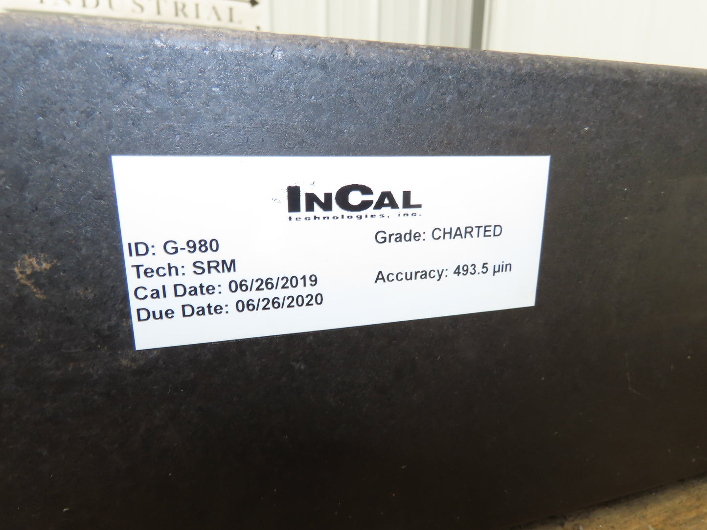 Black Toolroom Granite Surface Inspection Plate 36 x 24 x 5" 2 Ledge