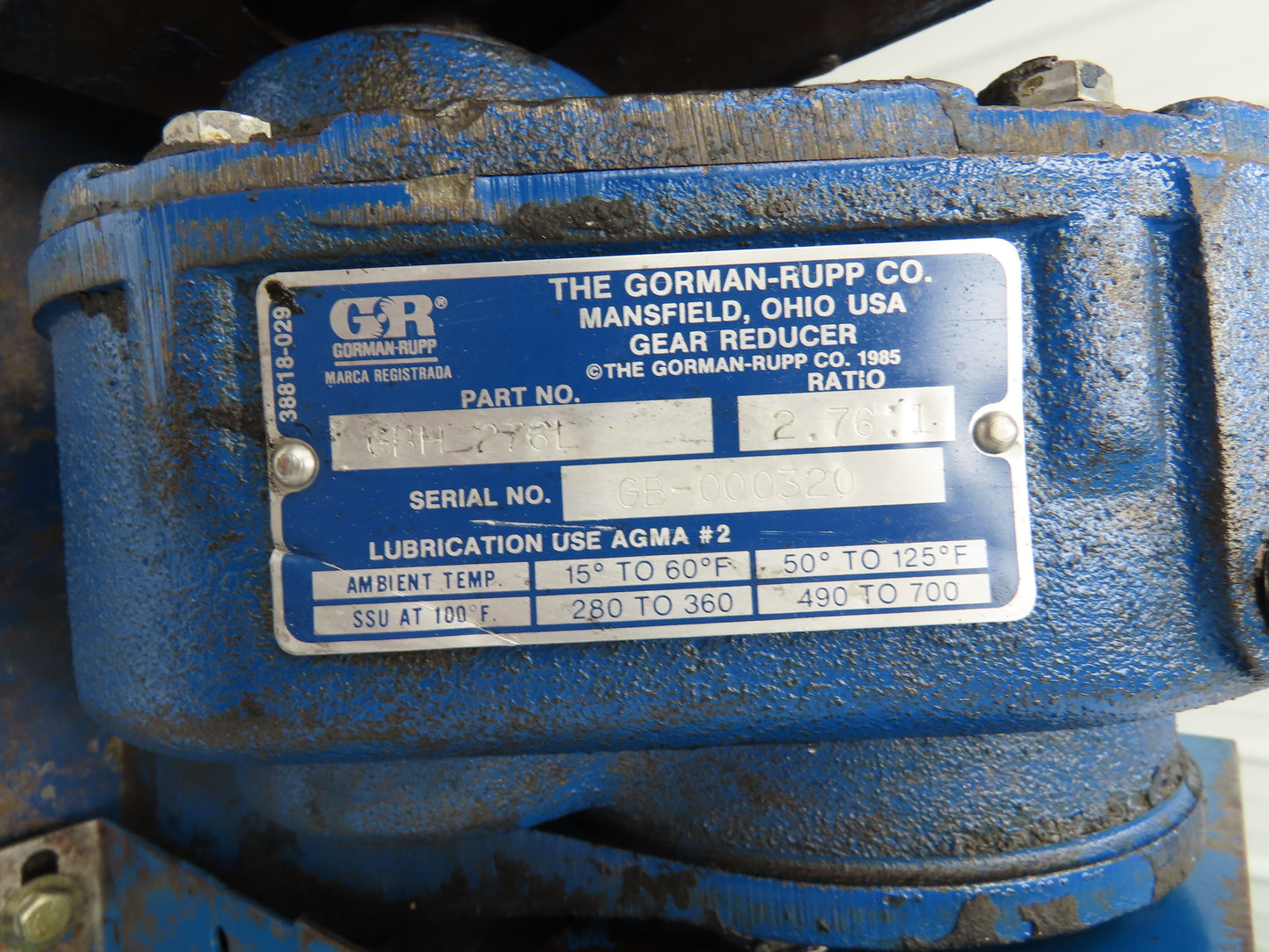 Gorman Rupp GHS3RR3-B Positive Displacement Gear Pump 3"Flanged 255GPM 7.5Hp