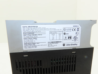 Allen Bradley 25B-D1P4N104 PowerFlex 525 AC Drive 0.4kW .5Hp 480V 3ph FRN 1.003