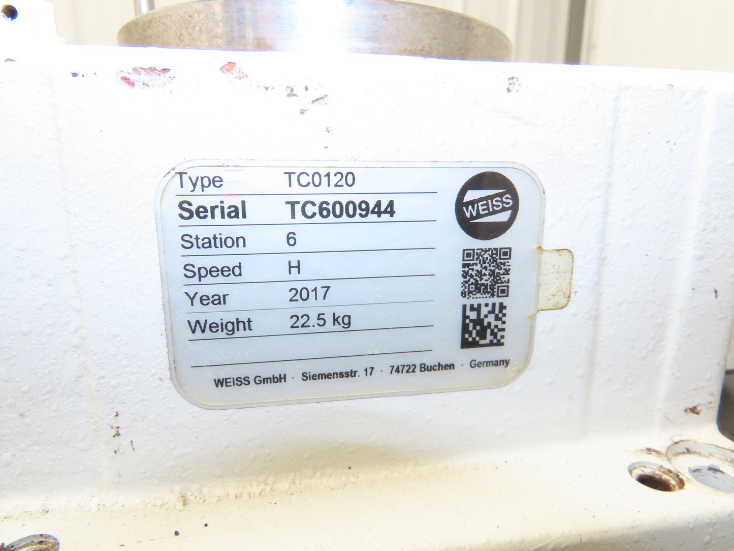 Weiss TC0120 Rotary Indexing Table 6-Station 120mm OD .5kw 230/480V 3PH