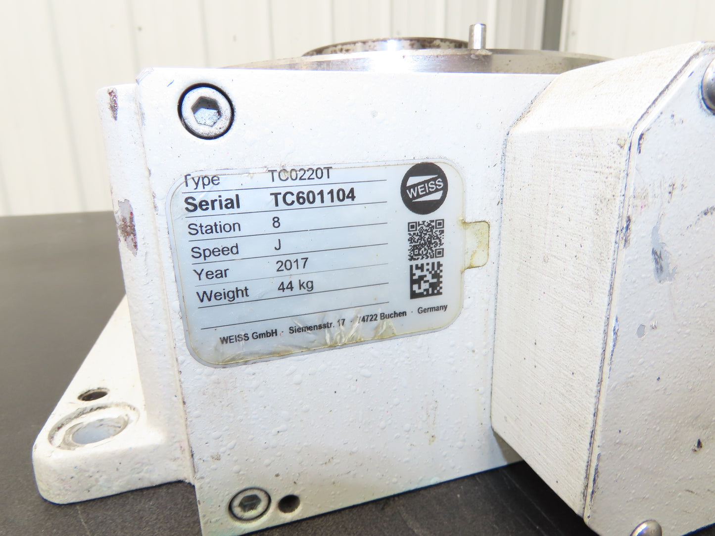 Weiss TC0220T Rotary Indexing Table 8-Station 220mm OD .14kw 230/480V 3PH