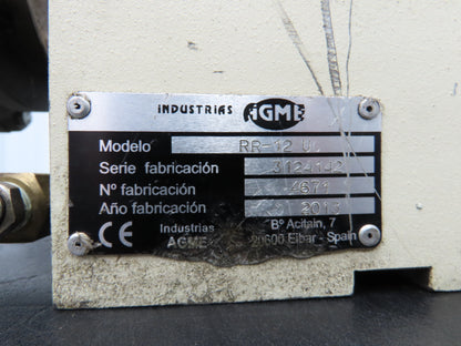 AGME RR-12UC Pneumatic Radial Riveter Head 12mm .63Kw 230/460V 3PH Motor