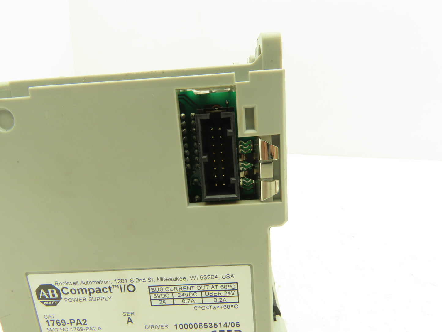 Allen Bradley 1769-PA2 Compact I/O PLC Power Supply Ser A Ver 10000853514/06