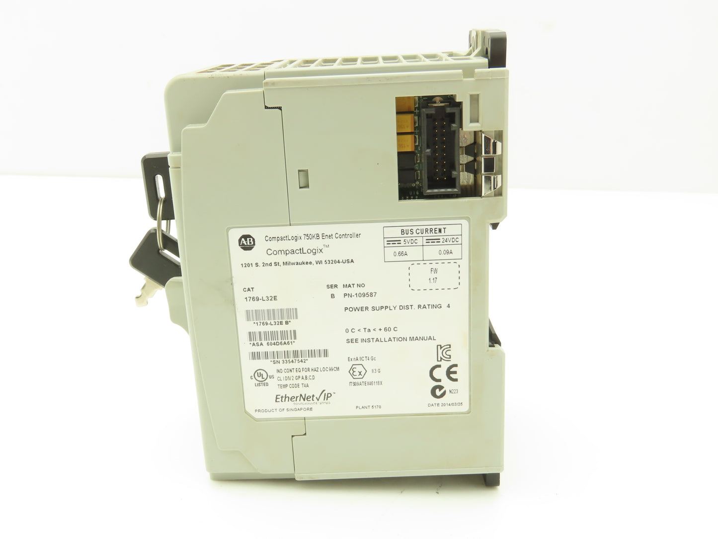 Allen Bradley 1769-L32E CompactLogix Ethernet Controller Processor Ser B 109587