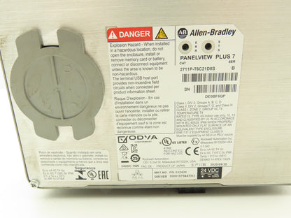 Allen Bradley 2711P-T6C21D8S PanelView Plus 7 Touch Screen Series B 24V