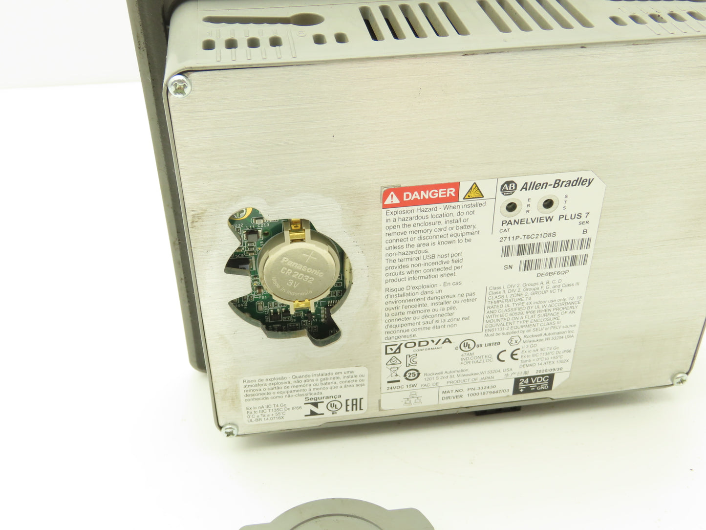 Allen Bradley 2711P-T6C21D8S PanelView Plus 7 Touch Screen Series B 24V