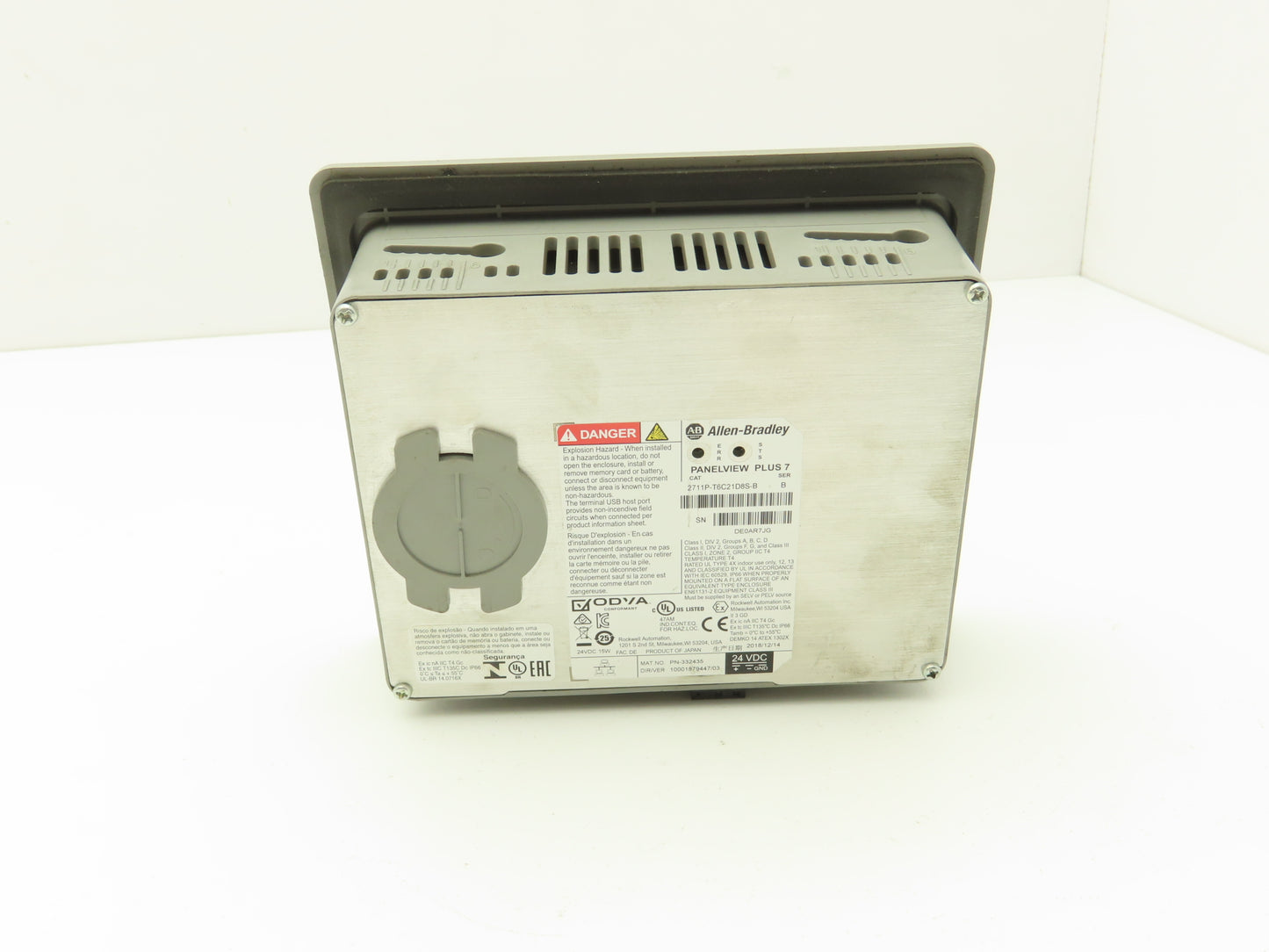 Allen Bradley 2711P-T6C21D8S-B PanelView Plus 7 Touch Screen Series B 24V