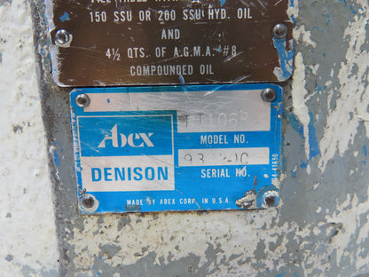 Abex Denison TT106R Hydraulic Press Rotary Table 6-Station 21" Dia