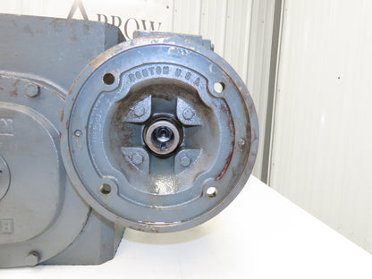 Boston Gear Worm Gearbox 150:1 Ratio Double Reducer 12rpm 182T Dual Shaft Output