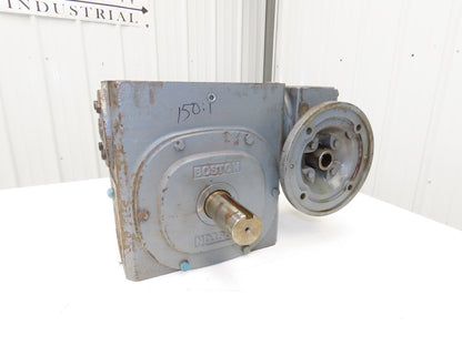 Boston Gear Worm Gearbox 150:1 Ratio Double Reducer 12rpm 182T Dual Shaft Output