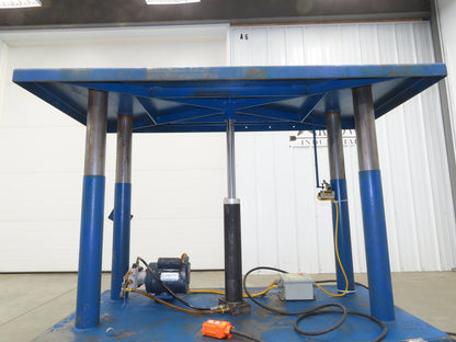 1000lbs Hydraulic Lift 4 Post Work Table Bench 71x31" Top 32-48" Lift 120V
