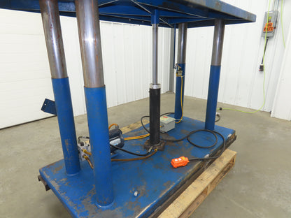 1000lbs Hydraulic Lift 4 Post Work Table Bench 71x31" Top 32-48" Lift 120V