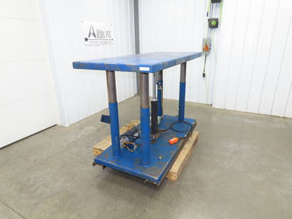 1000lbs Hydraulic Lift 4 Post Work Table Bench 71x31" Top 32-48" Lift 120V