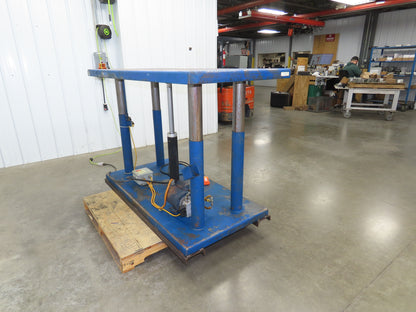 1000lbs Hydraulic Lift 4 Post Work Table Bench 71x31" Top 32-48" Lift 120V