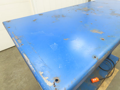1000lbs Hydraulic Lift 4 Post Work Table Bench 71x31" Top 32-48" Lift 120V