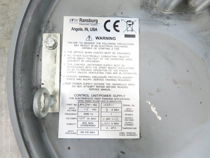 ITW Ransburg LEPS5001-02 Electrostatic Static Power Supply 100kvdc Paint Finish