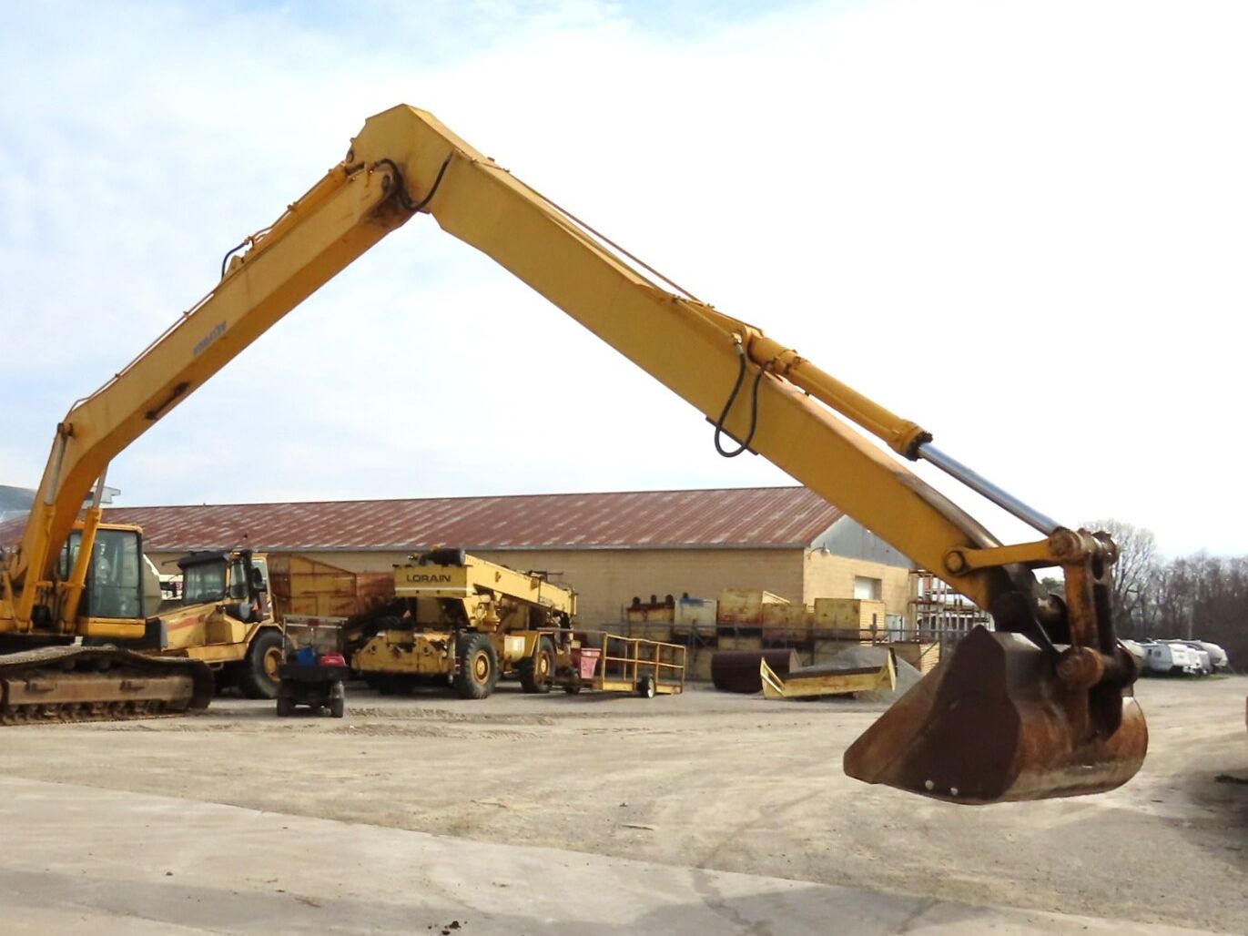 Komatsu PC400LC Excavator Long Reach Boom Arm & Bucket -Cylinders need Rebuilt