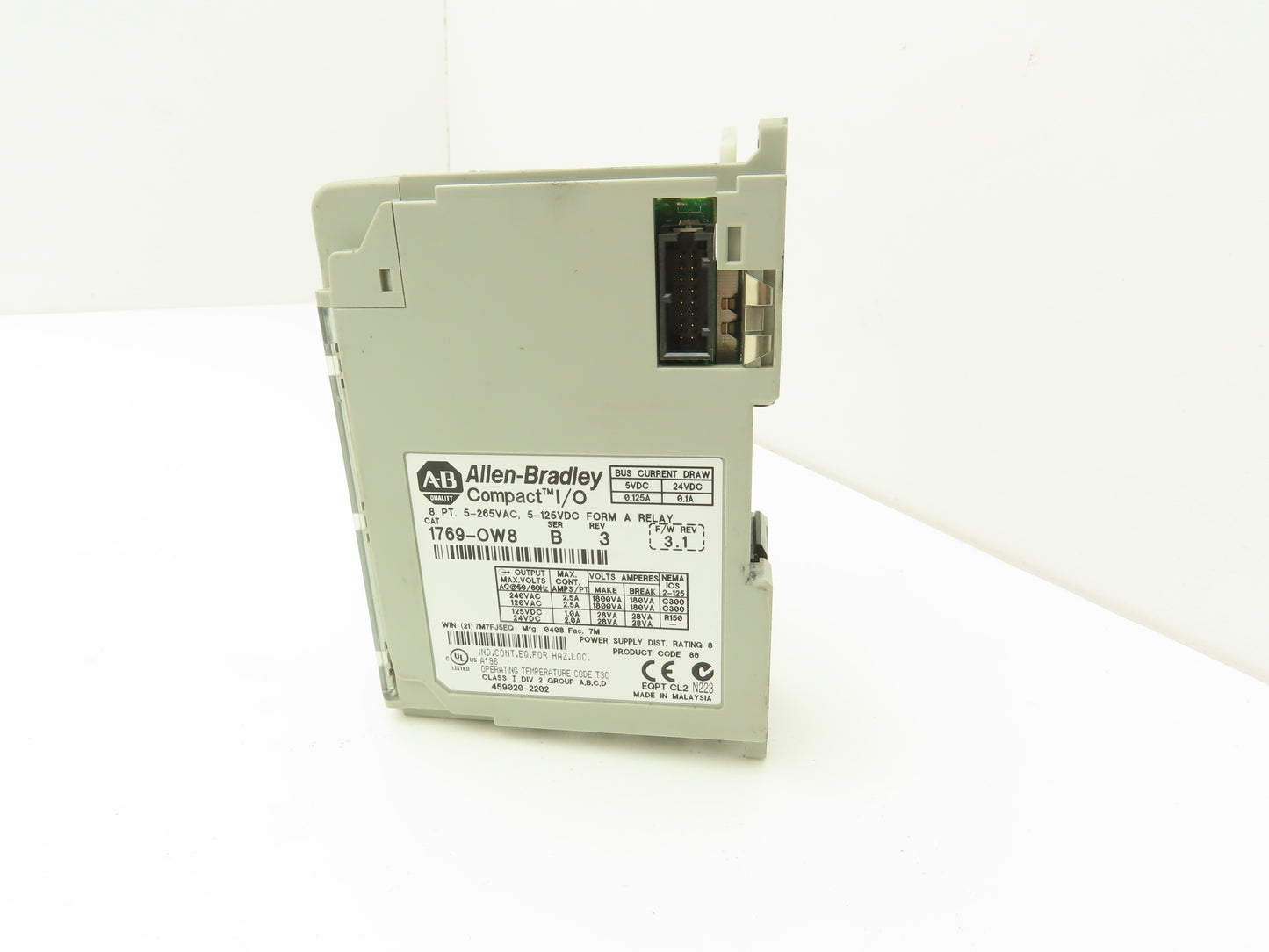 Allen Bradley 1769-OW8 8PT Compact I/O Modules Ser B Rev 3 F/W 3.1 Lot of 3