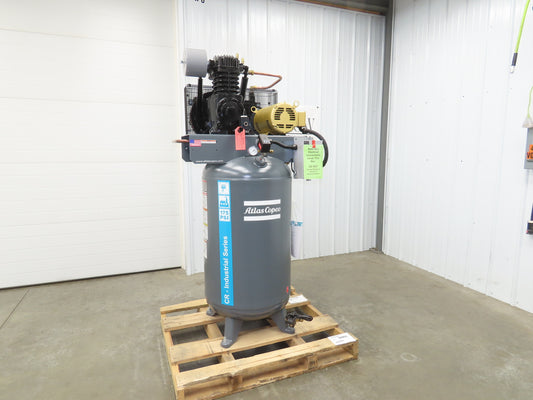 Atlas Copco CR5 Reciprocating Air Compressor 17CFM 5HP 460V 3Ph 80 Gal