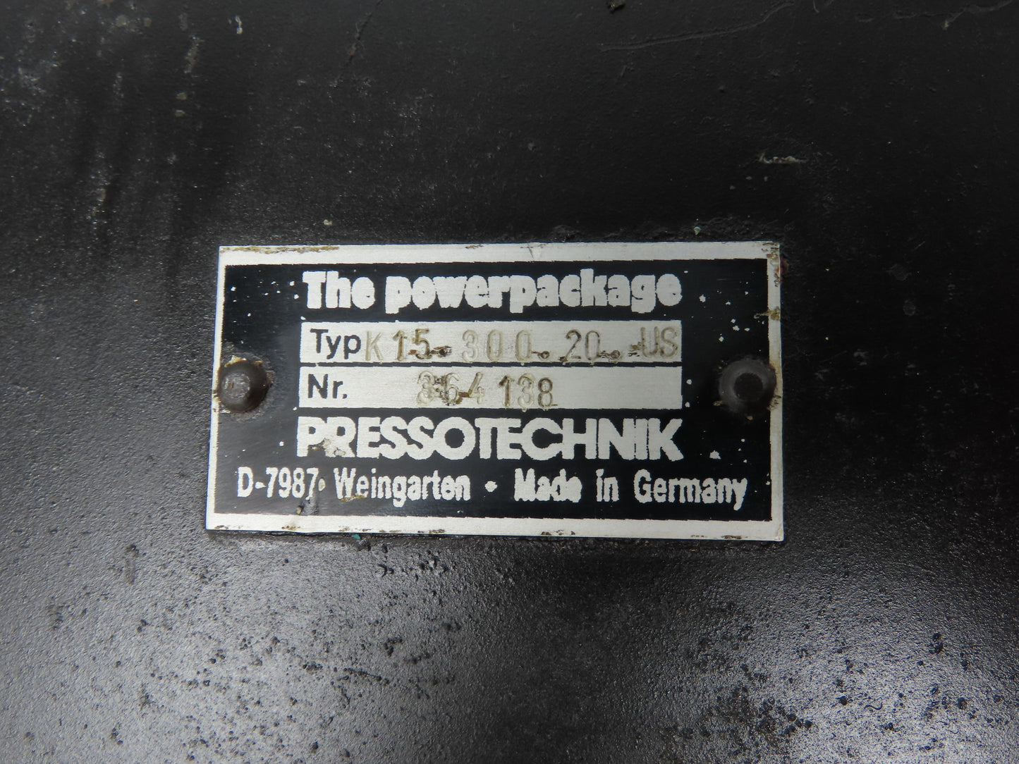 Tox Pressotechnik K15.300.20.US Powerpackage Air/Oil Cylinder 300mm Stroke 10bar