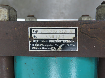 Tox Pressotechnik S15.30.200.6 Powerpackage Air/Oil Cylinder 200mm Stroke 6bar
