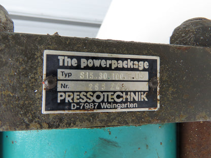 Tox Pressotechnik S15.30.100.6 Powerpackage Air/Oil Cylinder 100mm Stroke 6bar