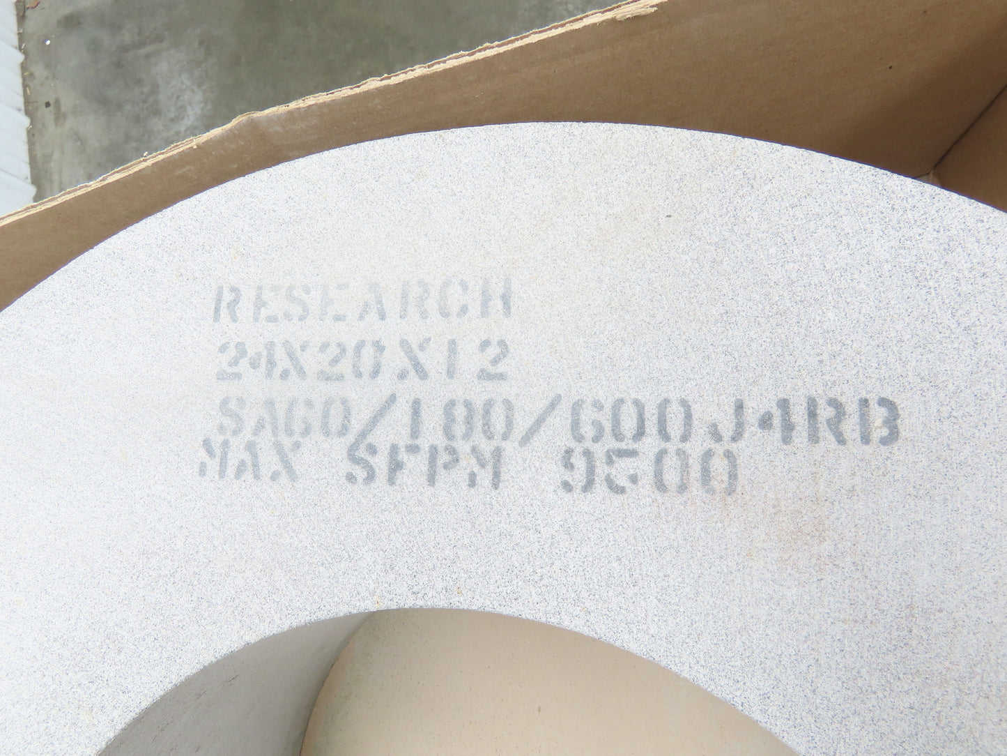 Research Abrasives 180/600J4RB Grinding Wheel 24x20x12" 180/600 Grit  Set of 3
