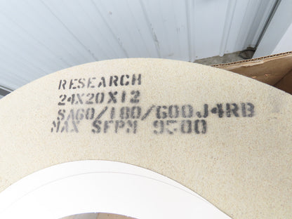 Research Abrasives 180/600J4RB Grinding Wheel 24x20x12" 180/600 Grit  Set of 3