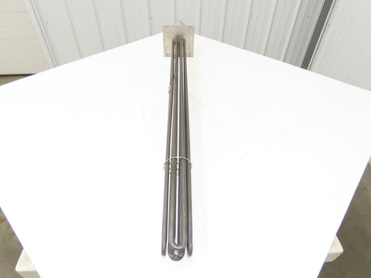 Watlow U6-29-260-6 Immersion Heater 30kw 480V 3PH 316SS 6" Sq Flange 39"L