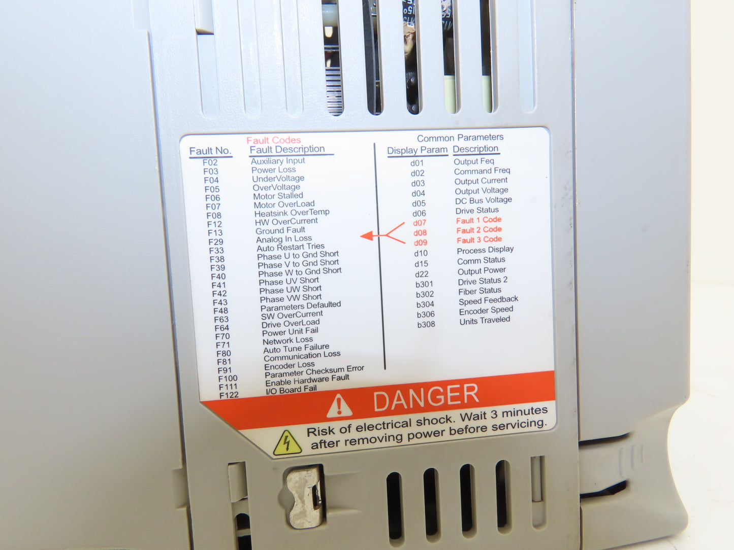 Allen Bradley 22D-D2P3N104 PowerFlex 40P AC Drive 460VAC 1.0HP 3Ph FRN 2.01
