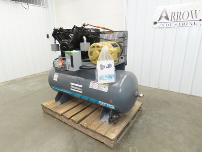 Atlas Copco CR15 Reciprocating Duplex Air Compressor 51CFM 15HP 460V 3Ph 120 Gal