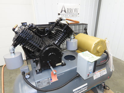 Atlas Copco CR15 Reciprocating Duplex Air Compressor 51CFM 15HP 460V 3Ph 120 Gal