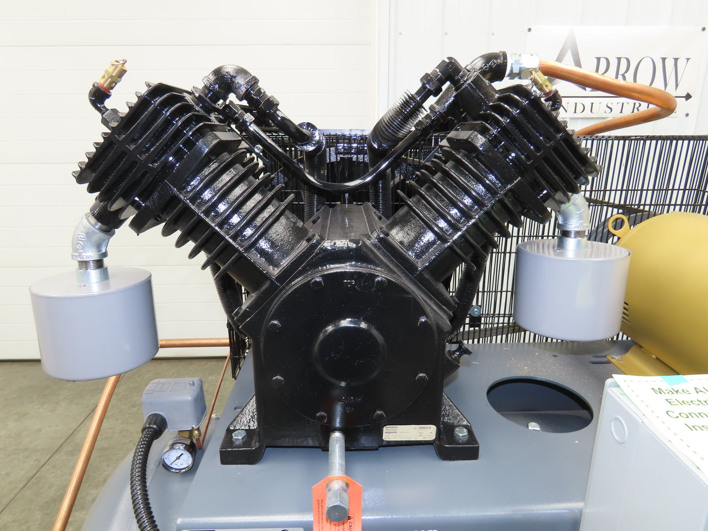 Atlas Copco CR15 Reciprocating Duplex Air Compressor 51CFM 15HP 460V 3Ph 120 Gal